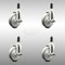 Service Caster 5 Inch 316SS Gray Poly Swivel 1-3/8 Inch Expanding Stem Caster Set Brake SCC SCC-SS316EX20S514-PPUB-TLB-138-4 - alternate 1
